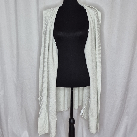 Tahari Open Front Hooded Cardigan w/ Pockets Heavy Knit Cotton Blend - Size 3X - Picture 9 of 14